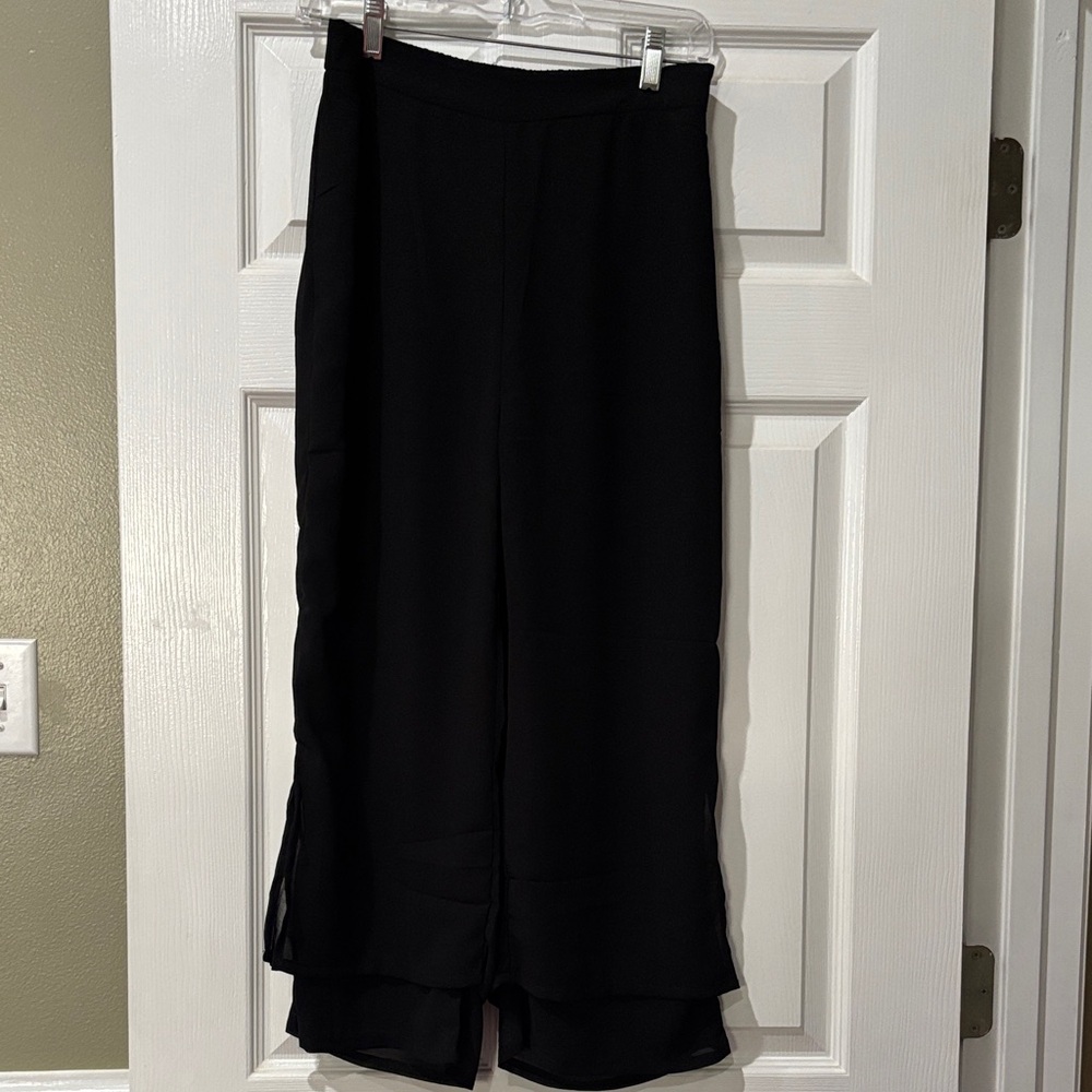 SHEIN Black Ankle-Length Pants